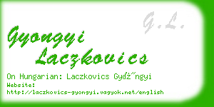 gyongyi laczkovics business card